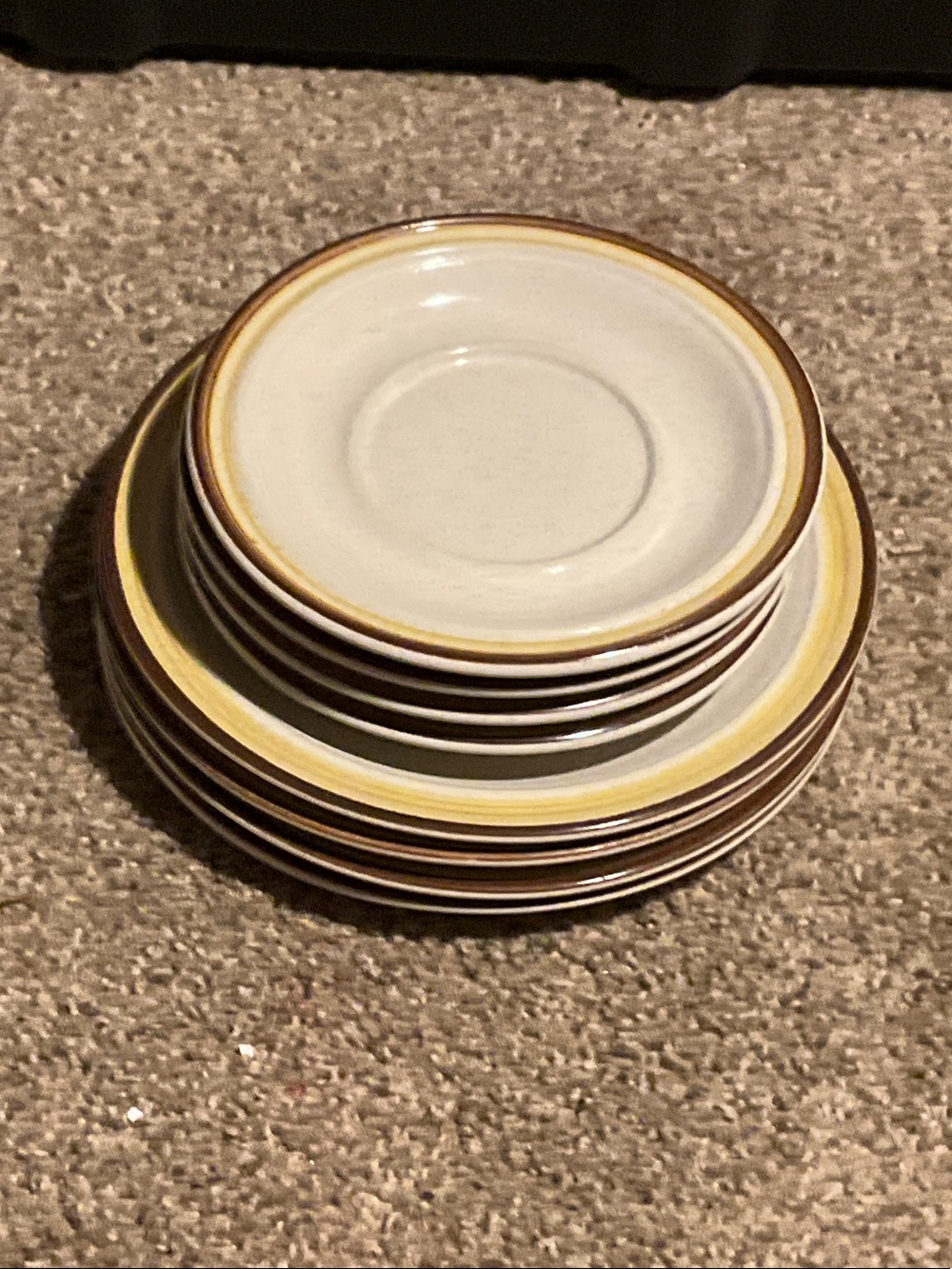 Title: Vintage Yamaka Stoneware Plates (Set of 8) - Eterna Line - Made in Japan